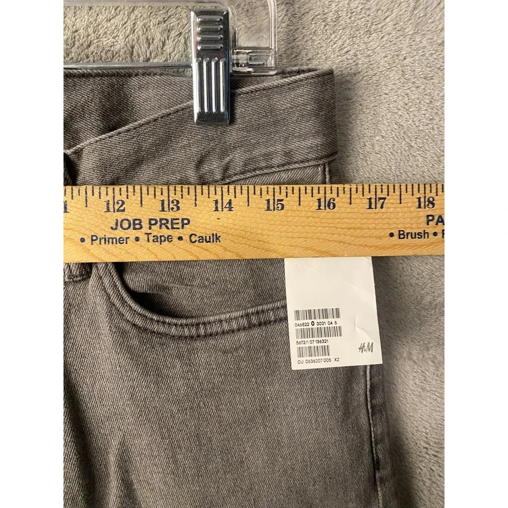 H&M Men's Jeans 32x34 Gray Slim Fit Denim Pants